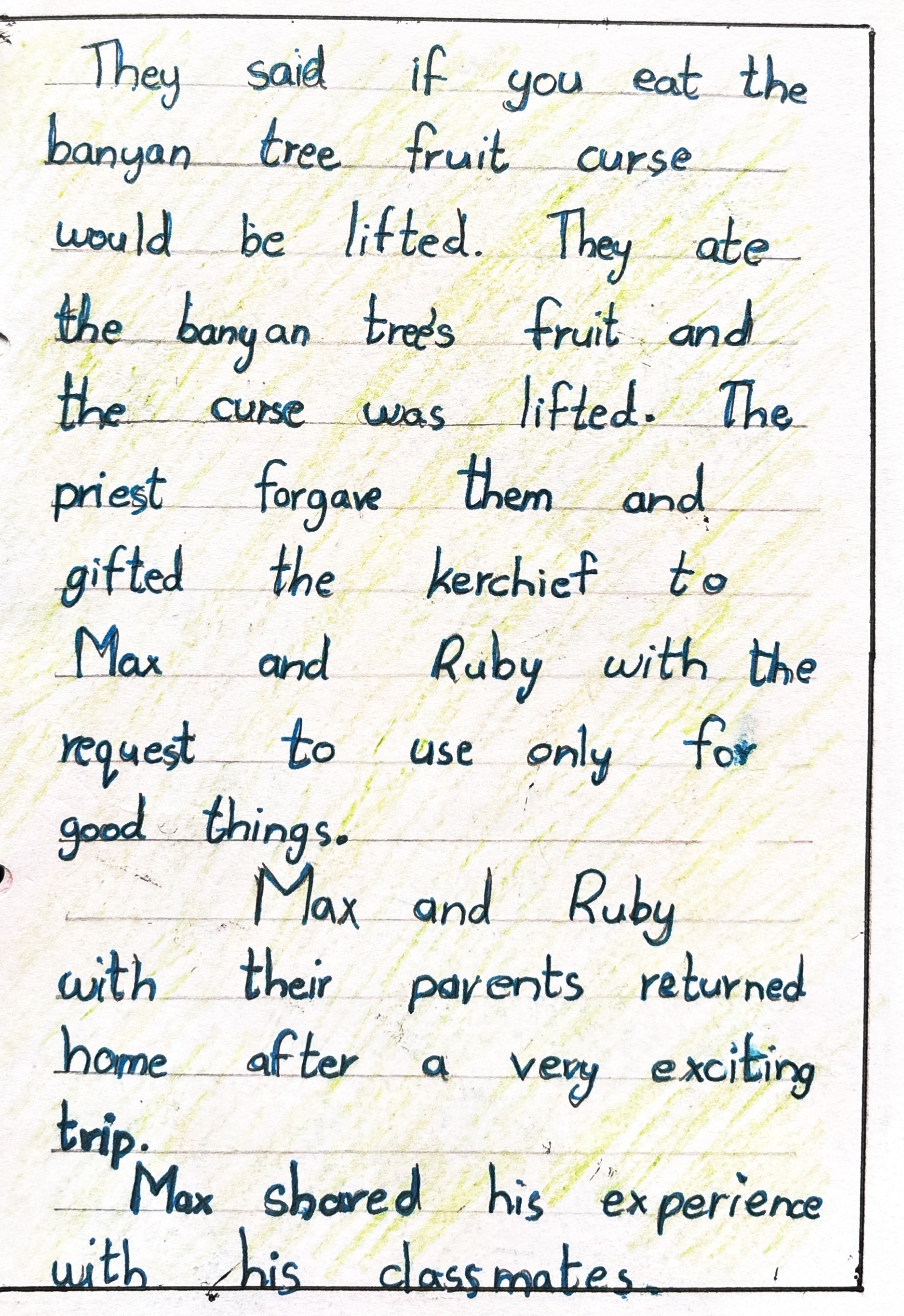 Magical Kerchief — Part 6 of 7 — handwritten page